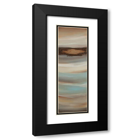 Texturescape B Black Modern Wood Framed Art Print with Double Matting by Hinz