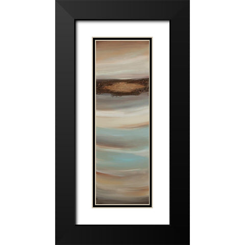 Texturescape B Black Modern Wood Framed Art Print with Double Matting by Hinz