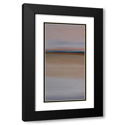 Blue Horizon I Black Modern Wood Framed Art Print with Double Matting by Hinz