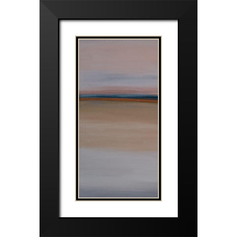 Blue Horizon I Black Modern Wood Framed Art Print with Double Matting by Hinz