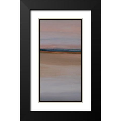 Blue Horizon II Black Modern Wood Framed Art Print with Double Matting by Hinz