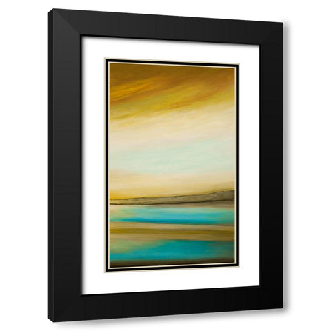 Brilliance II Black Modern Wood Framed Art Print with Double Matting by Hinz