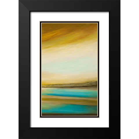 Brilliance II Black Modern Wood Framed Art Print with Double Matting by Hinz