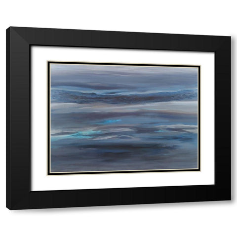 Endless Sea Black Modern Wood Framed Art Print with Double Matting by Hinz