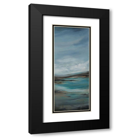 Pondering B Black Modern Wood Framed Art Print with Double Matting by Hinz