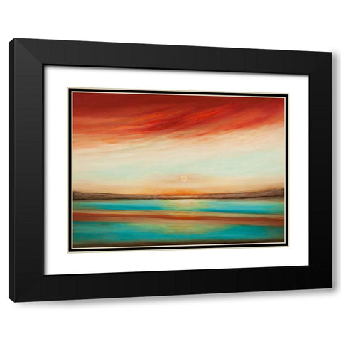 Sunset Black Modern Wood Framed Art Print with Double Matting by Hinz