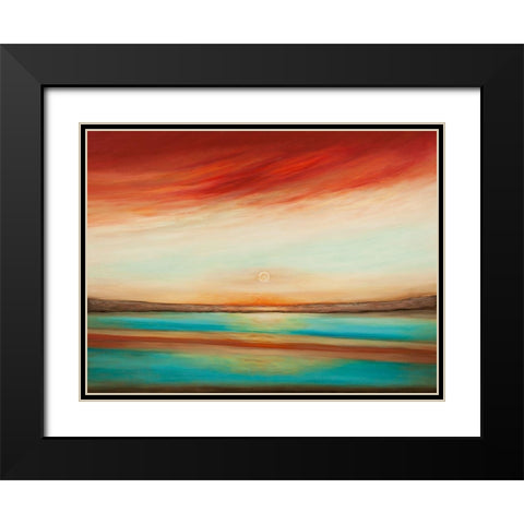 Sunset Black Modern Wood Framed Art Print with Double Matting by Hinz