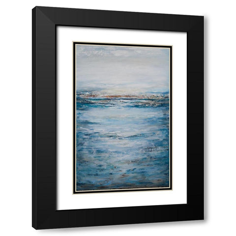 Seascape Tall Black Modern Wood Framed Art Print with Double Matting by Hinz