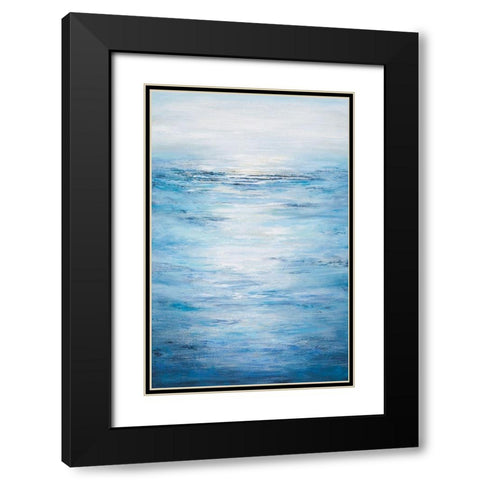 Seascape Black Modern Wood Framed Art Print with Double Matting by Hinz