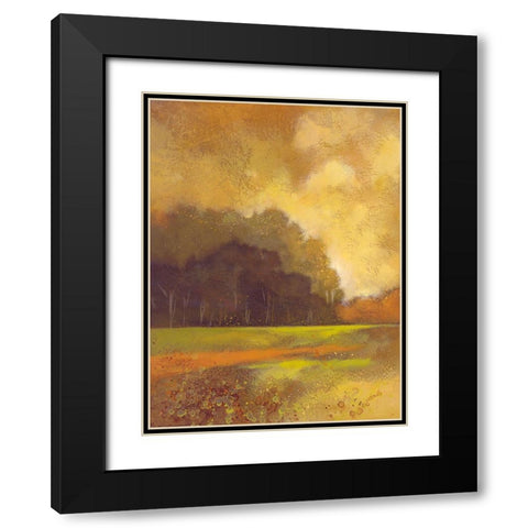 Autumn Forest II Black Modern Wood Framed Art Print with Double Matting by Larson