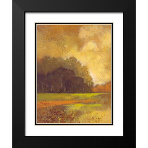 Autumn Forest II Black Modern Wood Framed Art Print with Double Matting by Larson