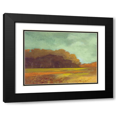 Larson Landscape Black Modern Wood Framed Art Print with Double Matting by Larson