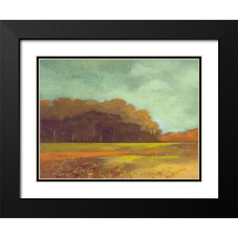 Larson Landscape Black Modern Wood Framed Art Print with Double Matting by Larson