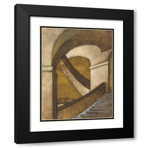Walk With Me Black Modern Wood Framed Art Print with Double Matting by Larson