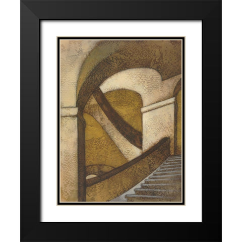 Walk With Me Black Modern Wood Framed Art Print with Double Matting by Larson