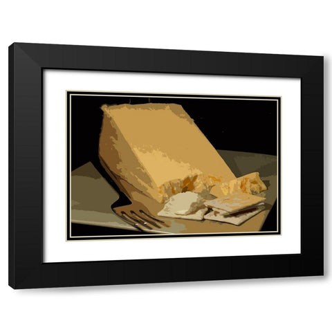 And Cheese II Black Modern Wood Framed Art Print with Double Matting by Mack