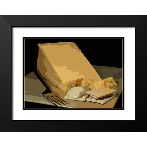 And Cheese II Black Modern Wood Framed Art Print with Double Matting by Mack