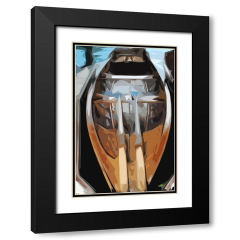 Gently Down the Stream Black Modern Wood Framed Art Print with Double Matting by Mack