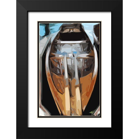 Gently Down the Stream Black Modern Wood Framed Art Print with Double Matting by Mack
