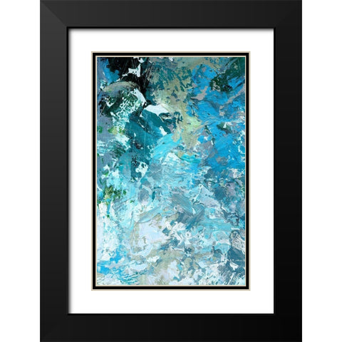 Multiple Blues II Black Modern Wood Framed Art Print with Double Matting by King