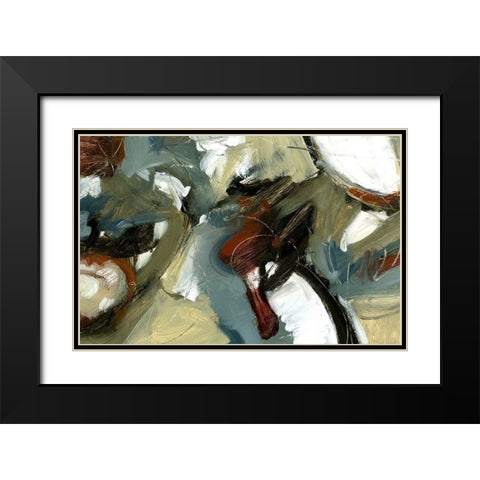 Symphony Black Modern Wood Framed Art Print with Double Matting by King