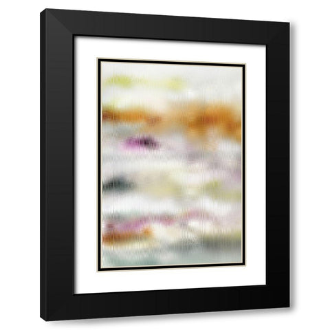 Blurred Lines I Black Modern Wood Framed Art Print with Double Matting by King