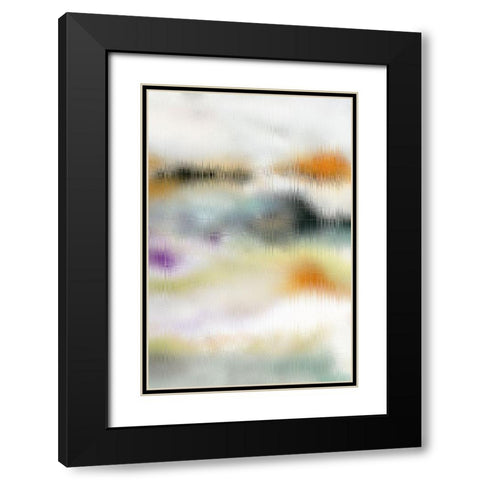Blurred Lines II Black Modern Wood Framed Art Print with Double Matting by King
