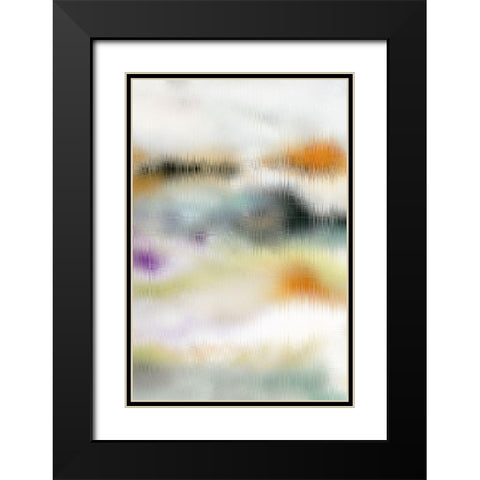 Blurred Lines II Black Modern Wood Framed Art Print with Double Matting by King