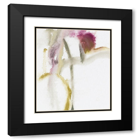 Softness II Black Modern Wood Framed Art Print with Double Matting by King