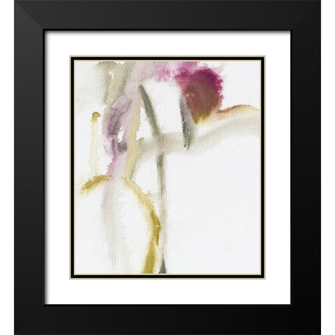 Softness II Black Modern Wood Framed Art Print with Double Matting by King