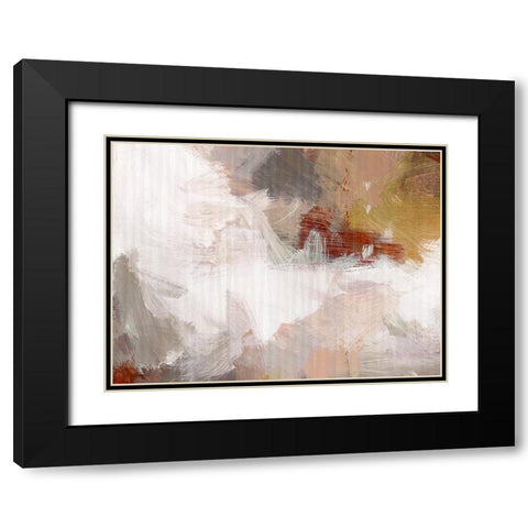 Urban Fall Black Modern Wood Framed Art Print with Double Matting by King