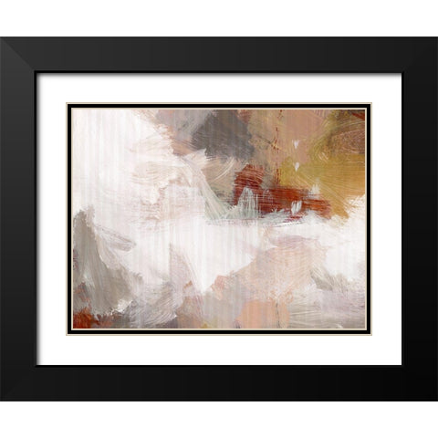 Urban Fall Black Modern Wood Framed Art Print with Double Matting by King