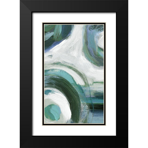 Loop II Black Modern Wood Framed Art Print with Double Matting by King
