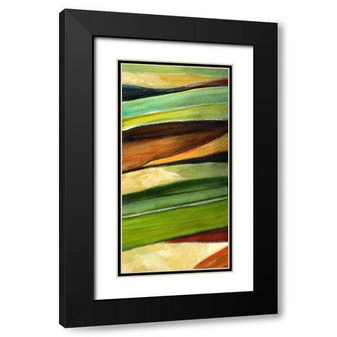 River Earth II Black Modern Wood Framed Art Print with Double Matting by King