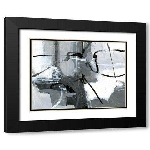 Shades of Gray II Black Modern Wood Framed Art Print with Double Matting by King