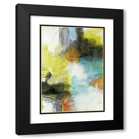 Patch II Black Modern Wood Framed Art Print with Double Matting by King