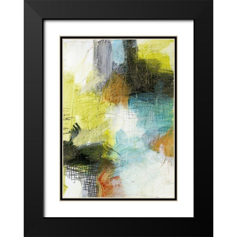 Patch II Black Modern Wood Framed Art Print with Double Matting by King