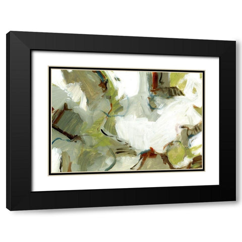 Travelers Sage Black Modern Wood Framed Art Print with Double Matting by King