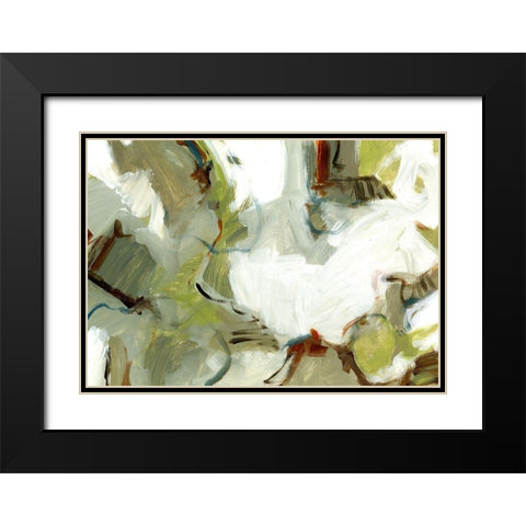 Travelers Sage Black Modern Wood Framed Art Print with Double Matting by King