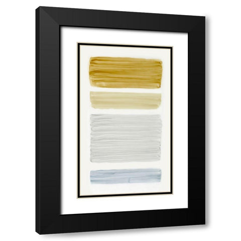 Bar Gold II Black Modern Wood Framed Art Print with Double Matting by King
