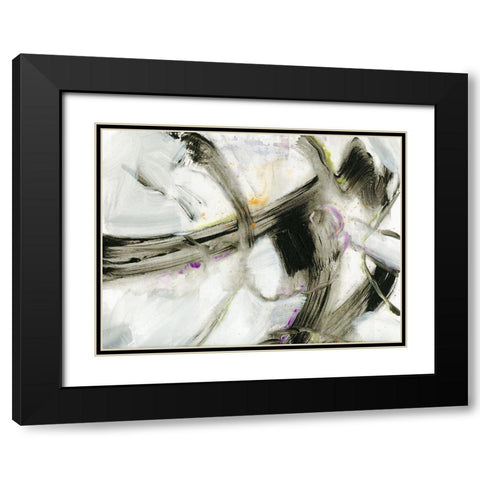 Swash I Black Modern Wood Framed Art Print with Double Matting by King