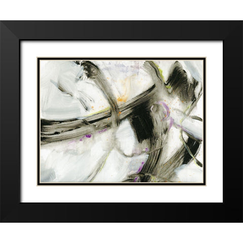 Swash I Black Modern Wood Framed Art Print with Double Matting by King