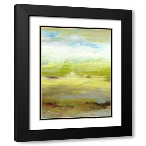 Grass Plains I Black Modern Wood Framed Art Print with Double Matting by King