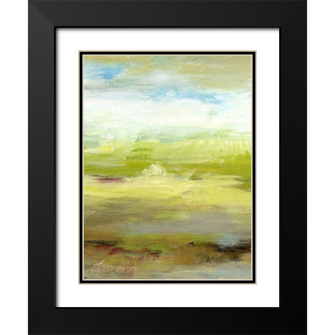 Grass Plains I Black Modern Wood Framed Art Print with Double Matting by King