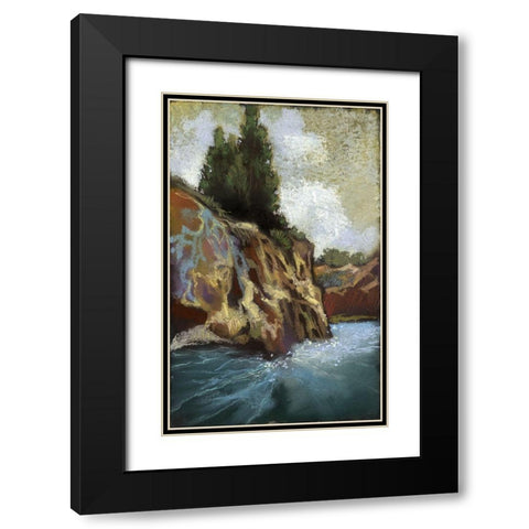 Around The Bend II Black Modern Wood Framed Art Print with Double Matting by Ricci