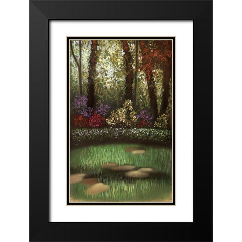 My Favorite Garden Black Modern Wood Framed Art Print with Double Matting by Ricci