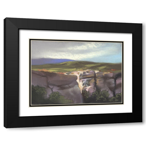Over The Edge I Black Modern Wood Framed Art Print with Double Matting by Ricci