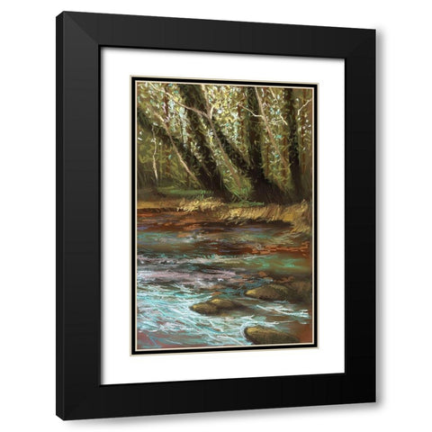 Spring Break II Black Modern Wood Framed Art Print with Double Matting by Ricci