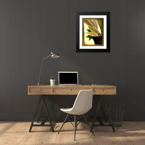 Polka Dot I Black Modern Wood Framed Art Print with Double Matting by Scott