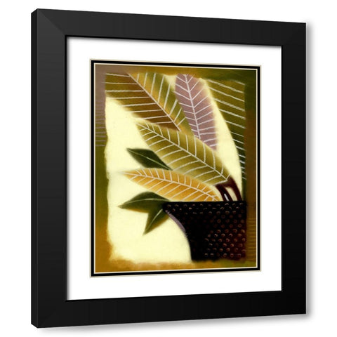 Polka Dot I Black Modern Wood Framed Art Print with Double Matting by Scott
